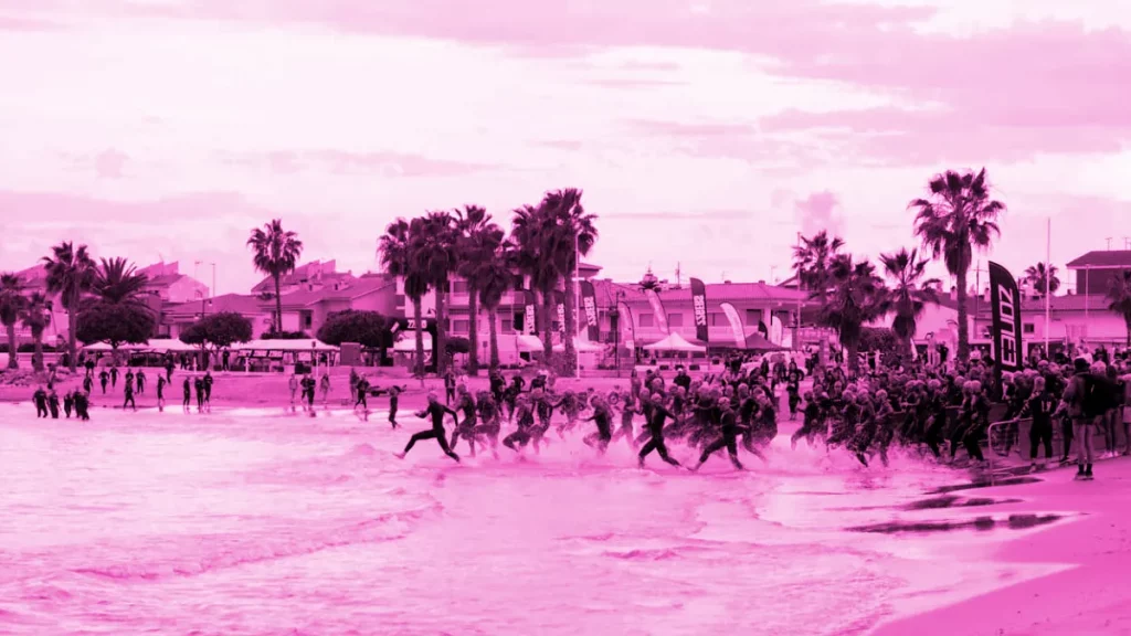 Salida del triatlon trixilxes