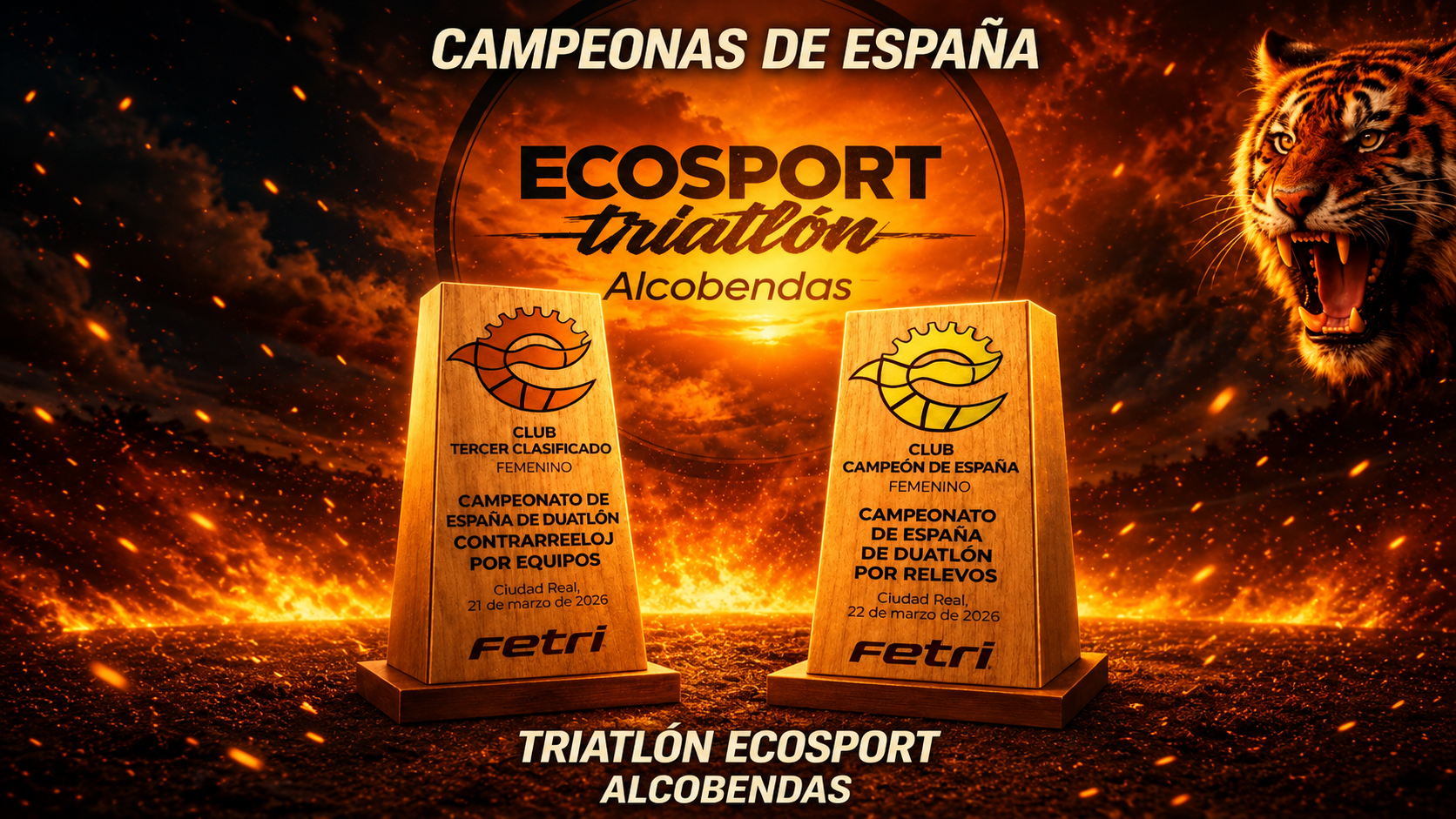 CAMPEONAS DE ESPAÑA DE DUATLON POR RELEVOS